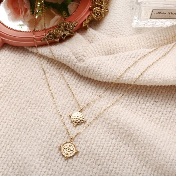 "Dreamer's Horizons" Boho Minimal Layered Necklace - Picture 2 of 3